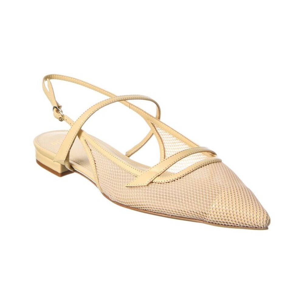 Alexandre Birman  Tita Mesh Leather Flat, White